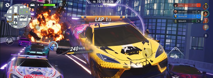 Racing game mode screenshot